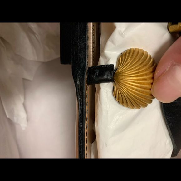 Valentino Black Leather Sea Element Sandals 40/10 - Picture 12 of 14